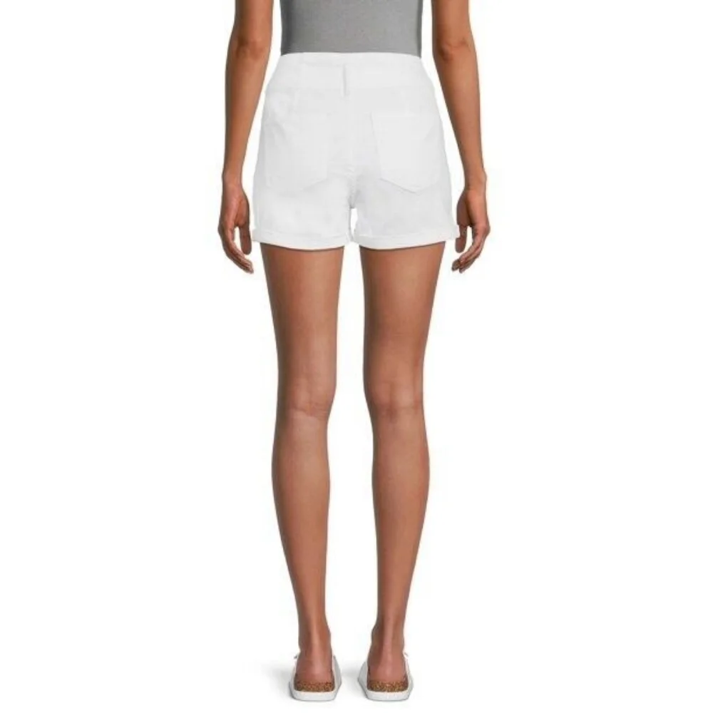 No Boundaries NWT Corset Triple Button High Rise Shorts in Arctic White Size 7